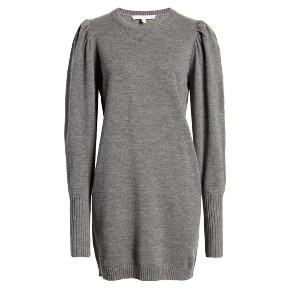 Gray Knit Sweater Dress